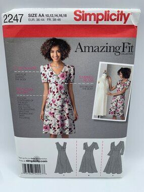 Simplicity Misses Dress Sewing Pattern Size 10 12 14 16 18 2247 - uncut 2010